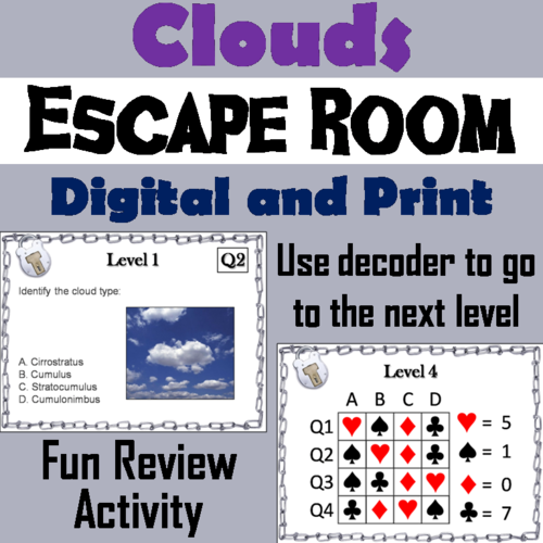 Types of Clouds: Science Escape Room
