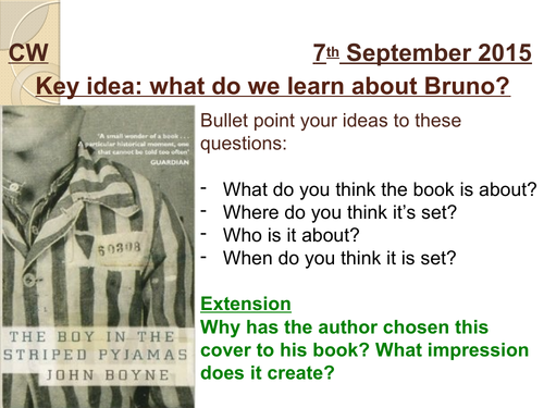 'The Boy in the Striped Pyjamas' - SOW - Resources