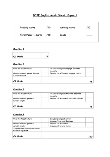 Assessment Packs: AQA GCSE English Language (8700)