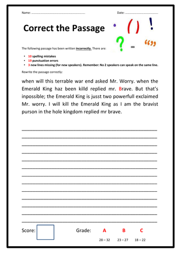 Perfect Punctuation - 3 Activities | Teaching Resources