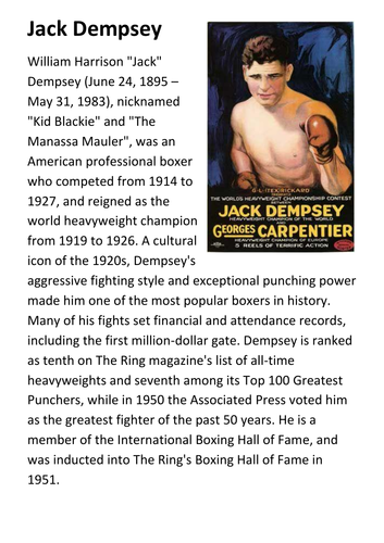 Jack Dempsey Handout