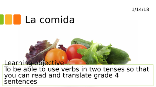 La comida - two tenses