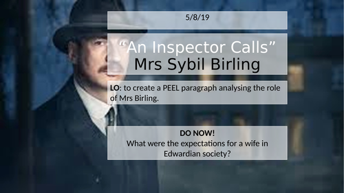 'An Inspector Calls' - Mrs Birling Question