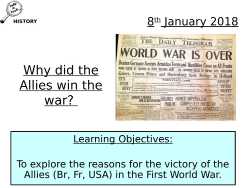 End of WW1 in one lesson