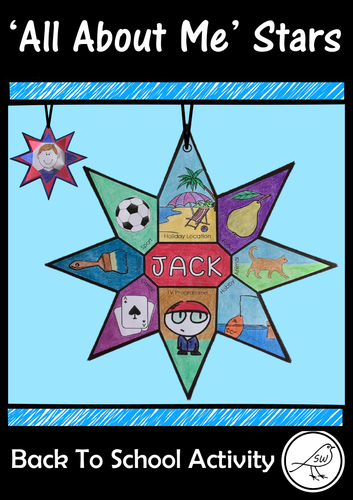 Back To School Activity – All About Me Stars