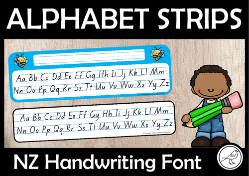 New Zealand Handwriting – Alphabet Strips