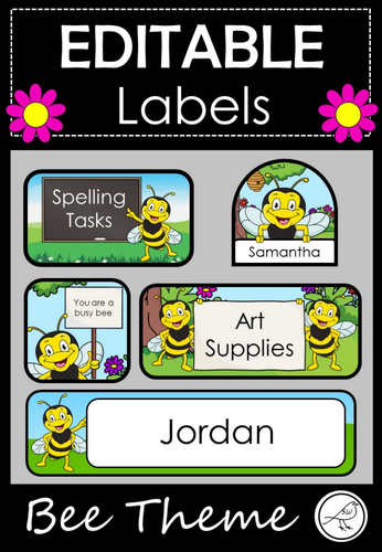 Editable Labels – Bee Theme