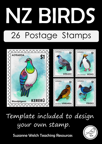 New Zealand Birds – Postage Stamps - Colour
