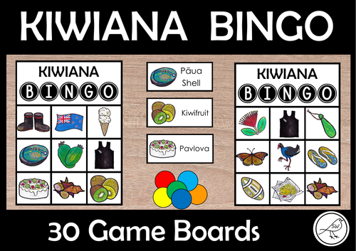 Kiwiana – BINGO game
