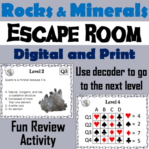 Rocks and Minerals: Science Escape Room
