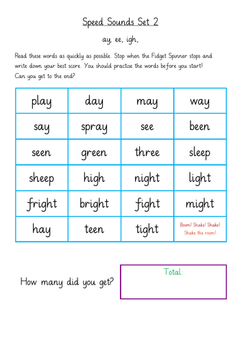 Speed Sounds - Set 2 - Group 1 - Phonics - FREE by Mr_Whitehorn