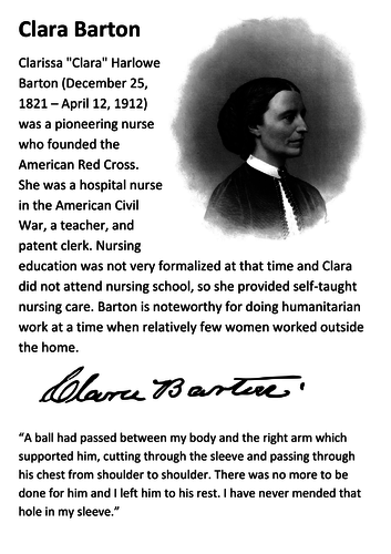 Clara Barton Handout