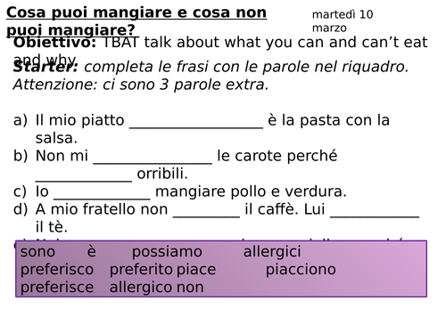 Food you can and can't eat