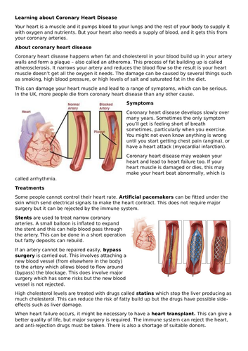 Heart disease and treatments - independent research (ideal for cover)