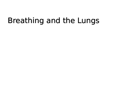 Structure and function of the lungs