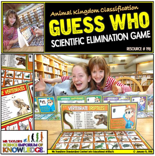 Animal Kingdom Classification Guess Who Game