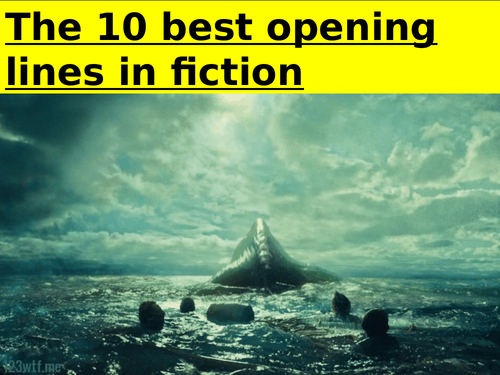 10 Best Opening Lines in Fiction (PowerPoint & Video)