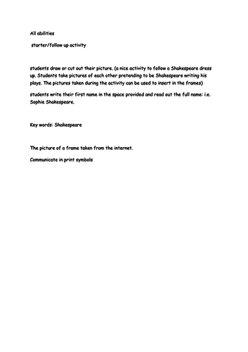 Romeo and Juliet for SEN students