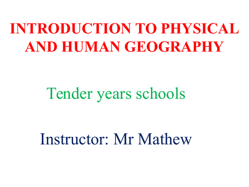 physical and human geography