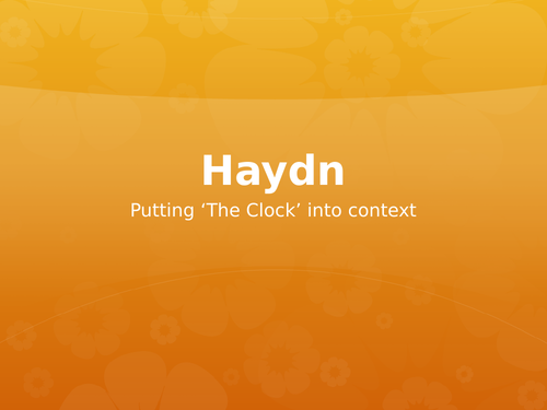 Haydn Clock Intro lesson