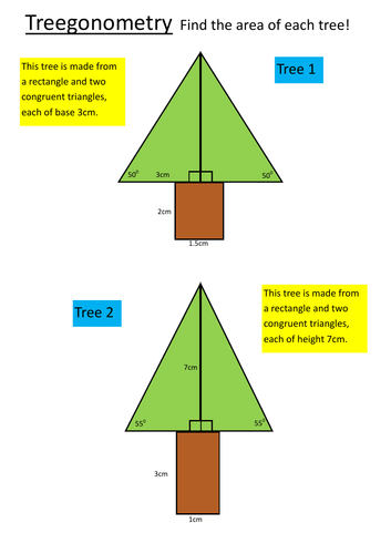 Treegonometry - problem solving with trigonometry, Pythagoras and trees!