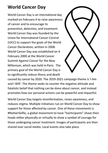 World Cancer Day Handout