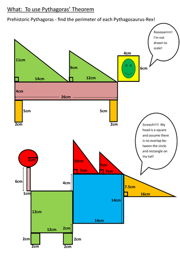 Pythagosaurus Rex - prehistoric Pythagoras Problem Solving!