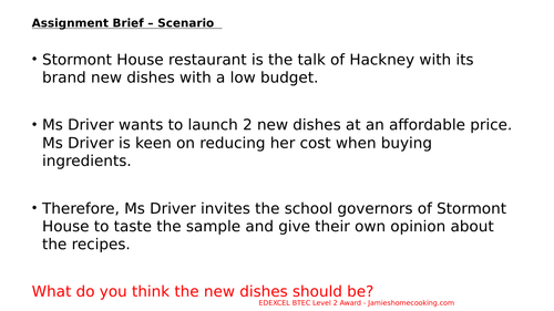 Updated Version of BTEC Jamie Oliver Home Cooking Skills Level 2