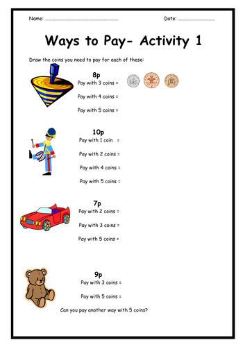 Money: Find Different Ways To Pay (3-Page Booklet)