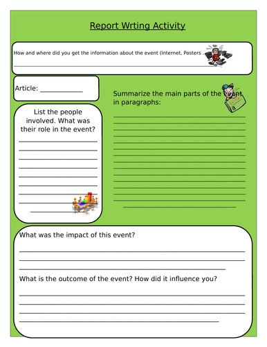 tes report writing template