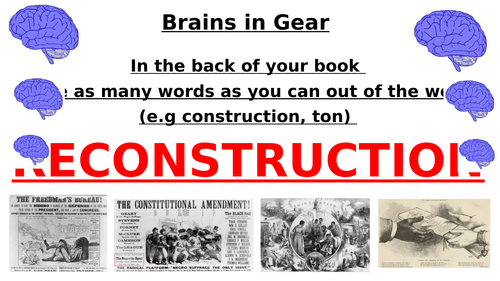 Reconstruction- the early days