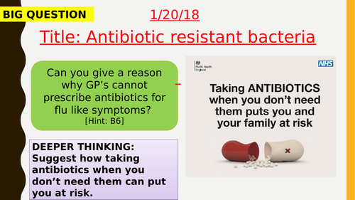 AQA new specification-Antibiotic resistant bacteria-B14.4