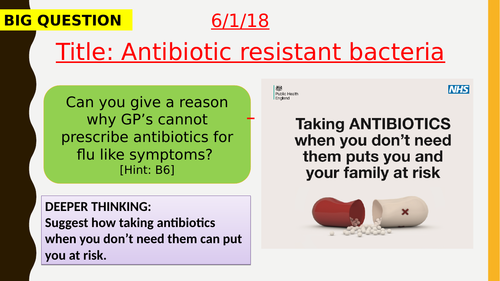AQA new specification-Antibiotic resistant bacteria-B15.8
