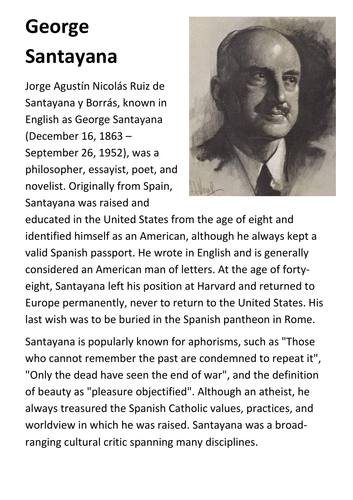 George Santayana Handout