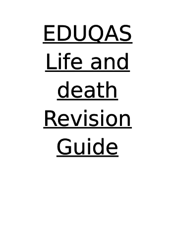 eduqas life and death revision  guide route B
