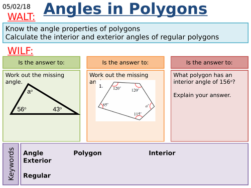 Ks3 Ks4 Maths Polygons Investigation And Angles