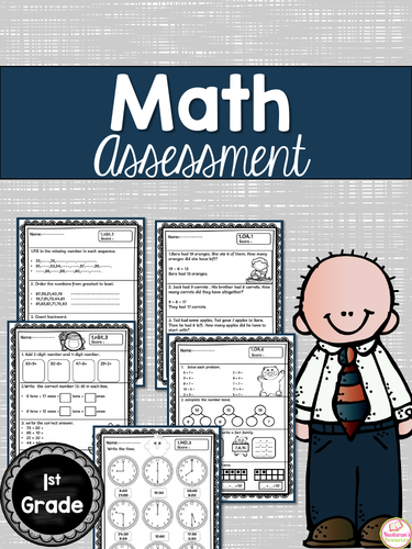 Math Assessment Worksheets First Grade