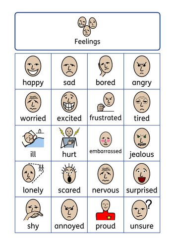 Feelings / emotions activity for social skills