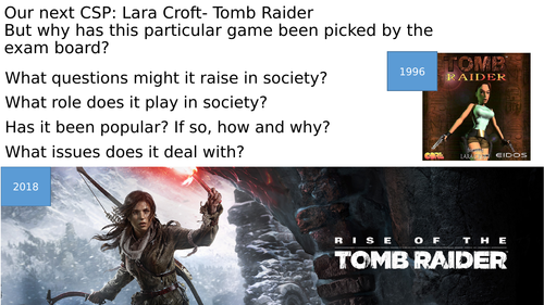 Tomb Raider Introduction: AS Media Studies CSP