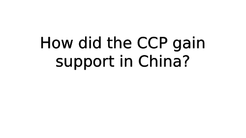 WHy did Chinese Communist Party gain support?