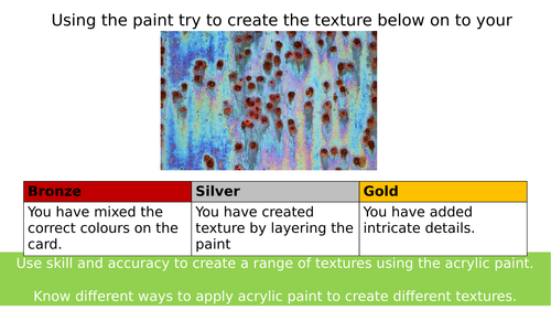 AQA GCSE Art Creating Texture With Acrylic.