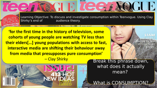 TeenVogue CSP AQA - introduction to audience New Spec