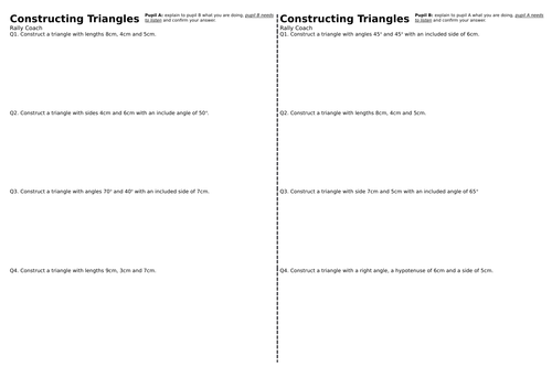 KS3/KS4 Maths: Constructing Triangles