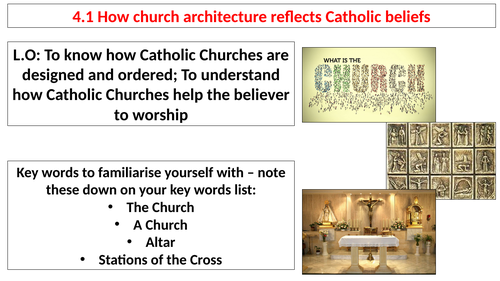 AQA B GCSE - 4.1 - How church architecture reflects Catholic beliefs