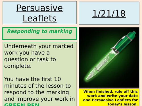 Persuasive Writing - Leaflets