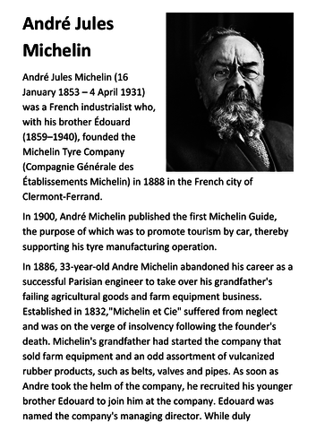 André Jules Michelin Handout