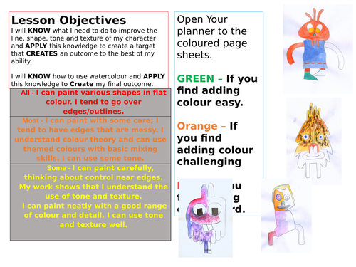 Doodle art watercolour lesson