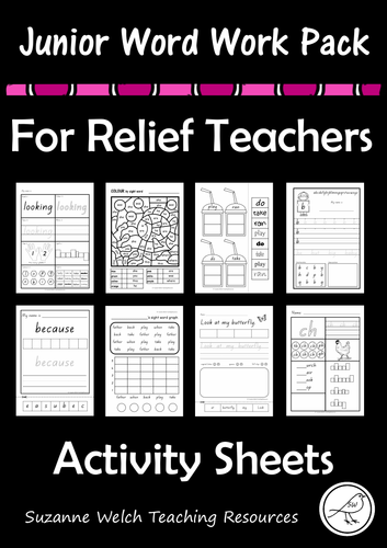 Junior Word Work Pack – For Relief Teachers