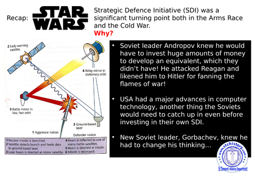 9-1 EDEXCEL: Cold War - End of Soviet Union, Gorbachev's new thinking & end of Cold War (EDITABLE)