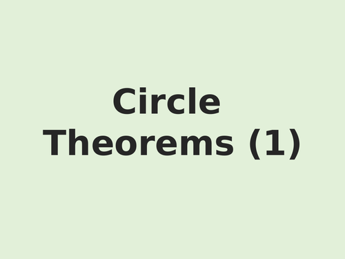 All Circle Theorems